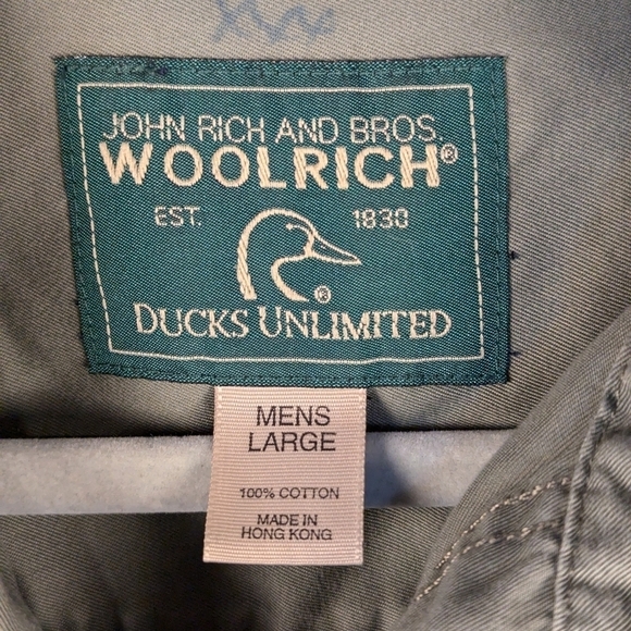 Ducks Unlimited Woolrich Large hunting shirt with padded shoulders olive green - Picture 5 of 9